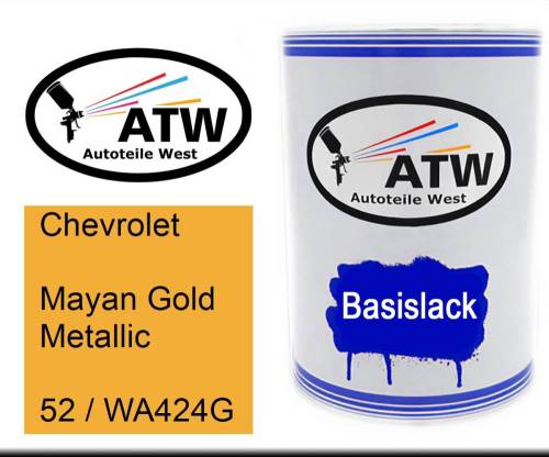 Chevrolet, Mayan Gold Metallic, 52 / WA424G: 500ml Lackdose, von ATW Autoteile West.